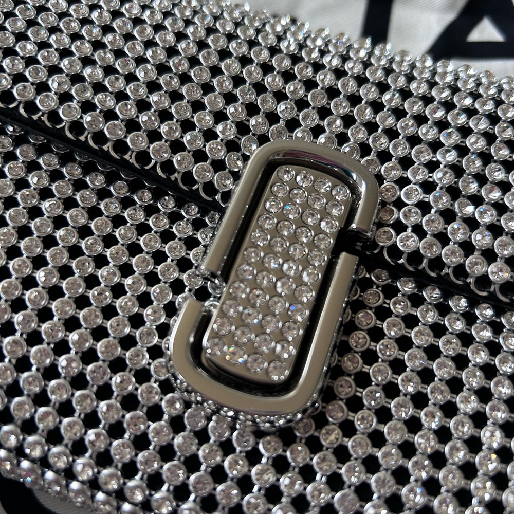 NWT MARC JACOBS The Rhinestone J Marc Crystal Embellished Shoulder Bag - Picture 17 of 17